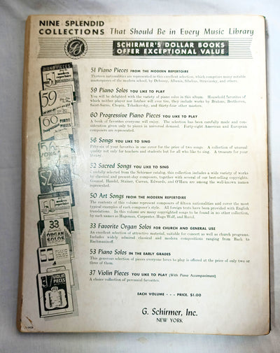 56 Songs You Like To Sing Vocal Piano Sheet Music Book G Schirmer 1937 - TulipStuff