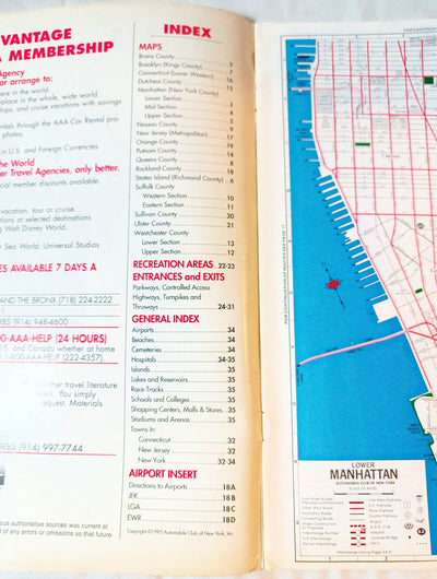 AAA Maps For Members New York City And Vicinity 1995 - TulipStuff