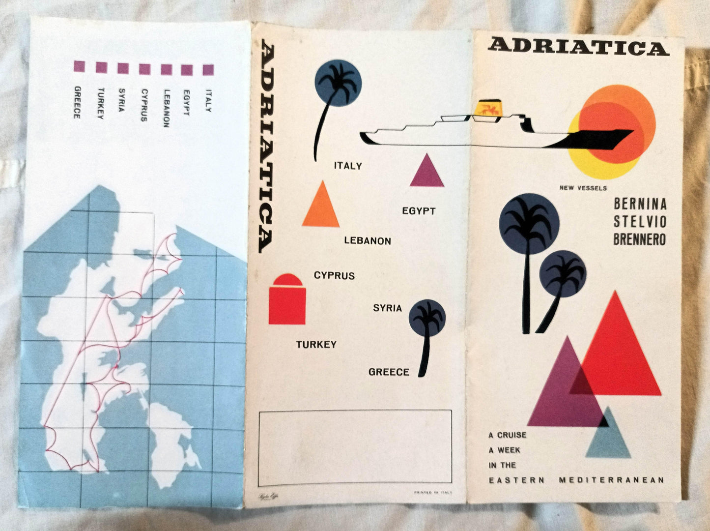 Adriatica Line Bernina Stelvio Brennero Introductory Brochure 1959 - TulipStuff