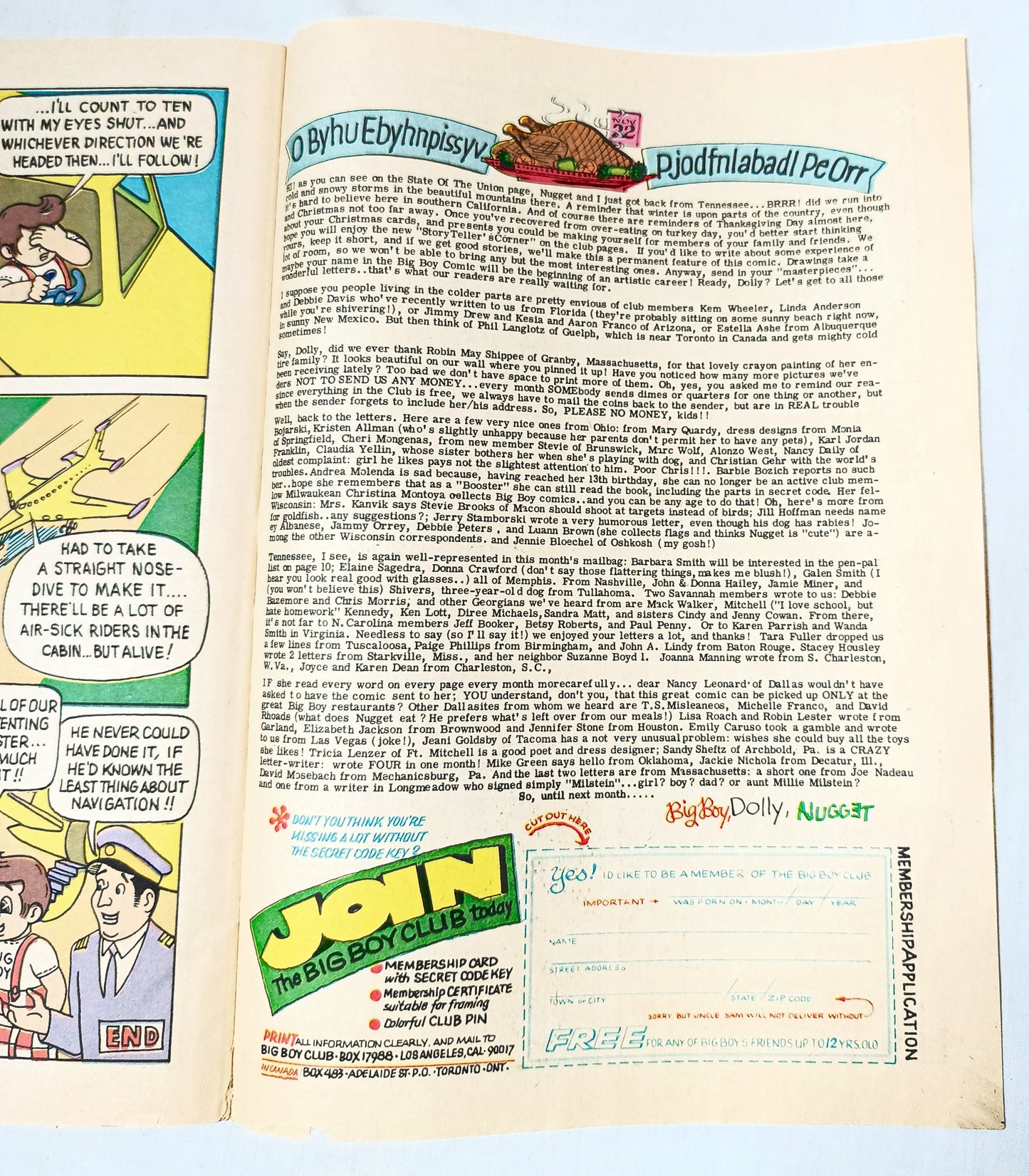 Adventures Of The Big Boy Issue #199 Abdow's Restaurant Comic Nov 1973 - TulipStuff