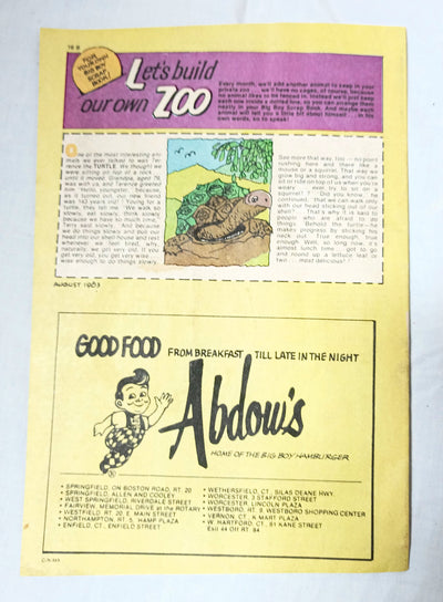 Adventures Of The Big Boy Issue #316 Restaurant Promo Comic 1983 - TulipStuff