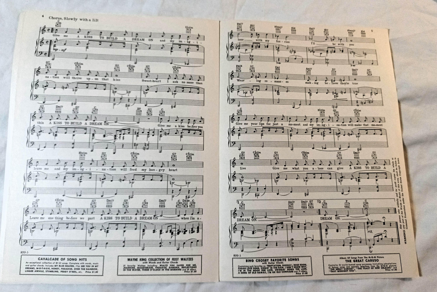 A Kiss To Build A Dream On The Strip Mickey Rooney Sheet Music 1951 - TulipStuff