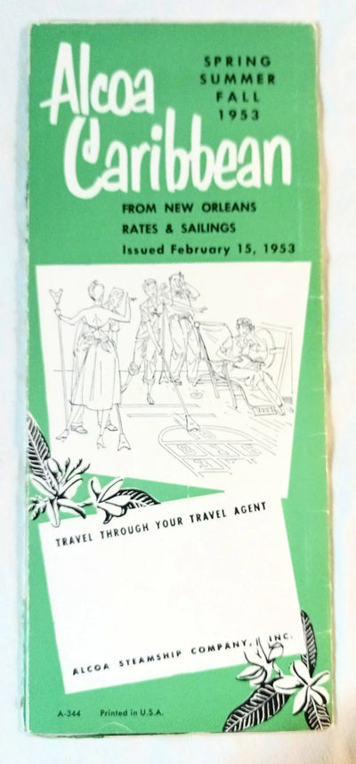 ALCOA Steamship Co Passenger Cargo Caribbean Cruises Brochure 1953 - TulipStuff