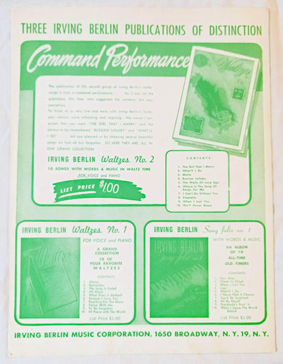 Alexander's Ragtime Band Irving Berlin Emma Carus Sheet Music 1938 - TulipStuff