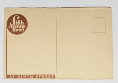 The Amen Corner Fifth Avenue Hotel 9th St Manhattan NYC Postcard 1960's - TulipStuff