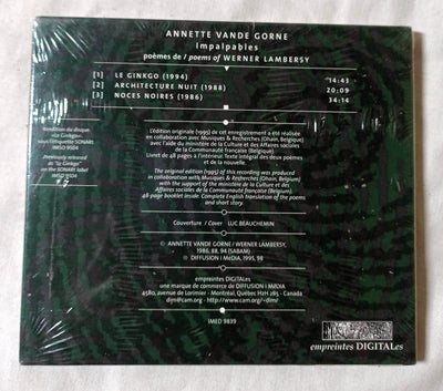 Annette Vande Gorne Poemes De Werner Lambersy Impalpables - TulipStuff