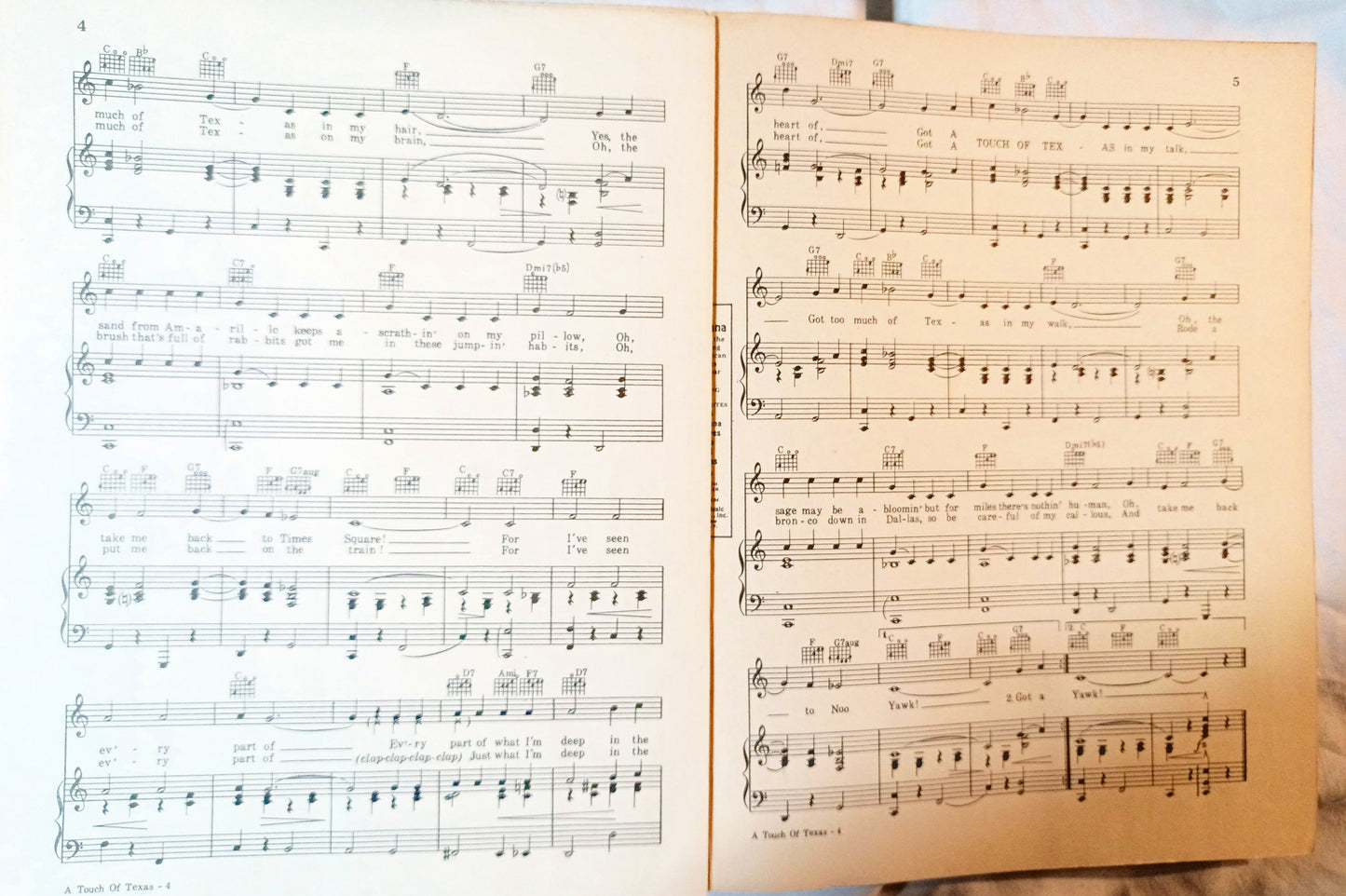 A Touch Of Texas 7 Day's Leave Lucille Ball Sheet Music 1942 - TulipStuff