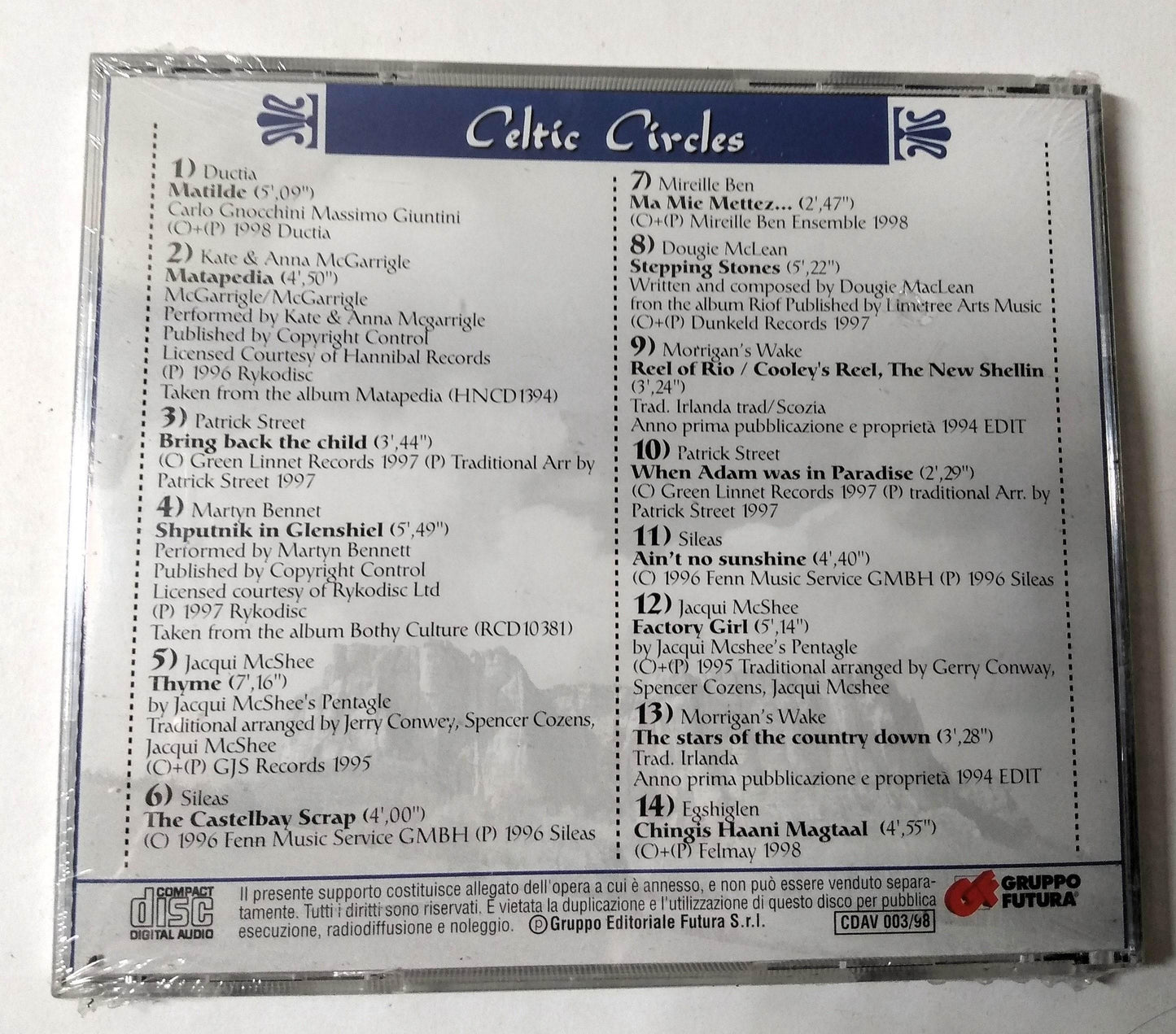 Avalon Celtic Circles Irish Music Compilation Album CD 1998 - TulipStuff