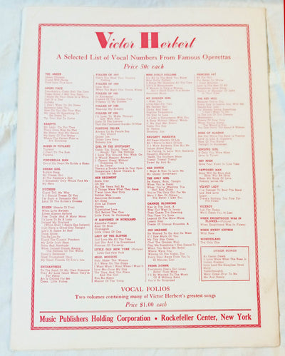 Because You're You The Red Mill Victor Herbert Sheet Music 1945 - TulipStuff