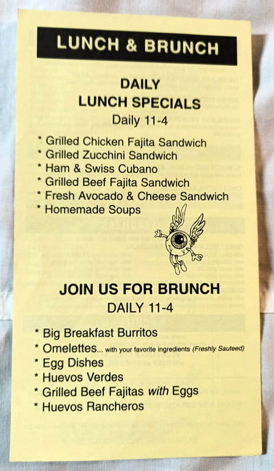 Benny's Burritos Cal Mex Restaurant Take Out Menu Avenue A NYC 1999 - TulipStuff