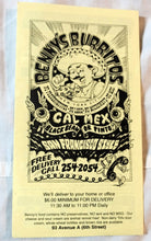 Load image into Gallery viewer, Benny's Burritos Cal Mex Restaurant Take Out Menu Avenue A NYC 1999 - TulipStuff