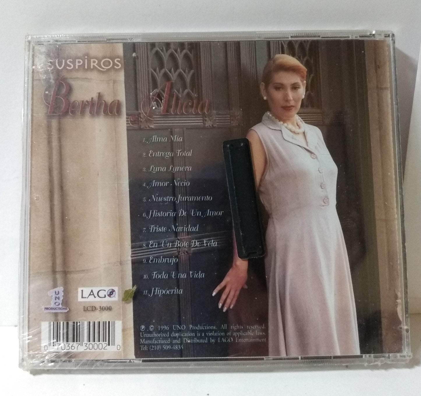 Bertha Alicia Suspiros Latin Pop Album CD Uno 1996 - TulipStuff