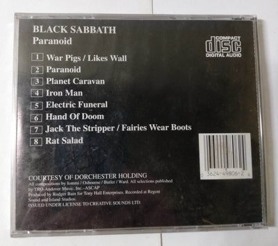 Black Sabbath Paranoid Heavy Metal Album CD Creative Sounds Germany - TulipStuff