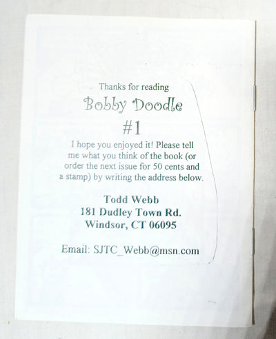 Bobby Doodle #1 Todd Webb Cornerstone Comics Mini Comic Book 1998 - TulipStuff