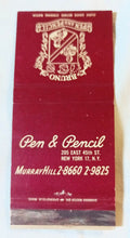 Load image into Gallery viewer, Bruno's Pen And Pencil Restaurant Steak Row NYC Matchbook Cover 1950's - TulipStuff