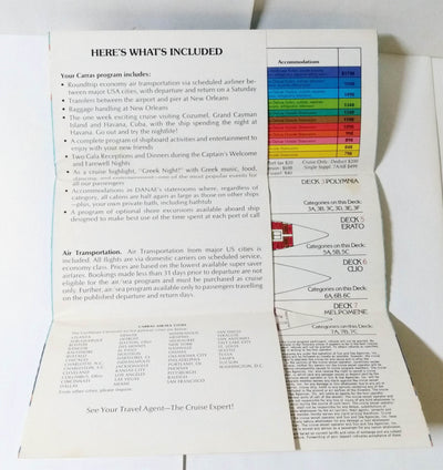 Carras Cruises mts Danae New Orleans Havana 1978 Cruise Brochure - TulipStuff