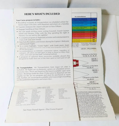 Carras Cruises mts Danae New Orleans Havana 1978 Cruise Brochure - TulipStuff