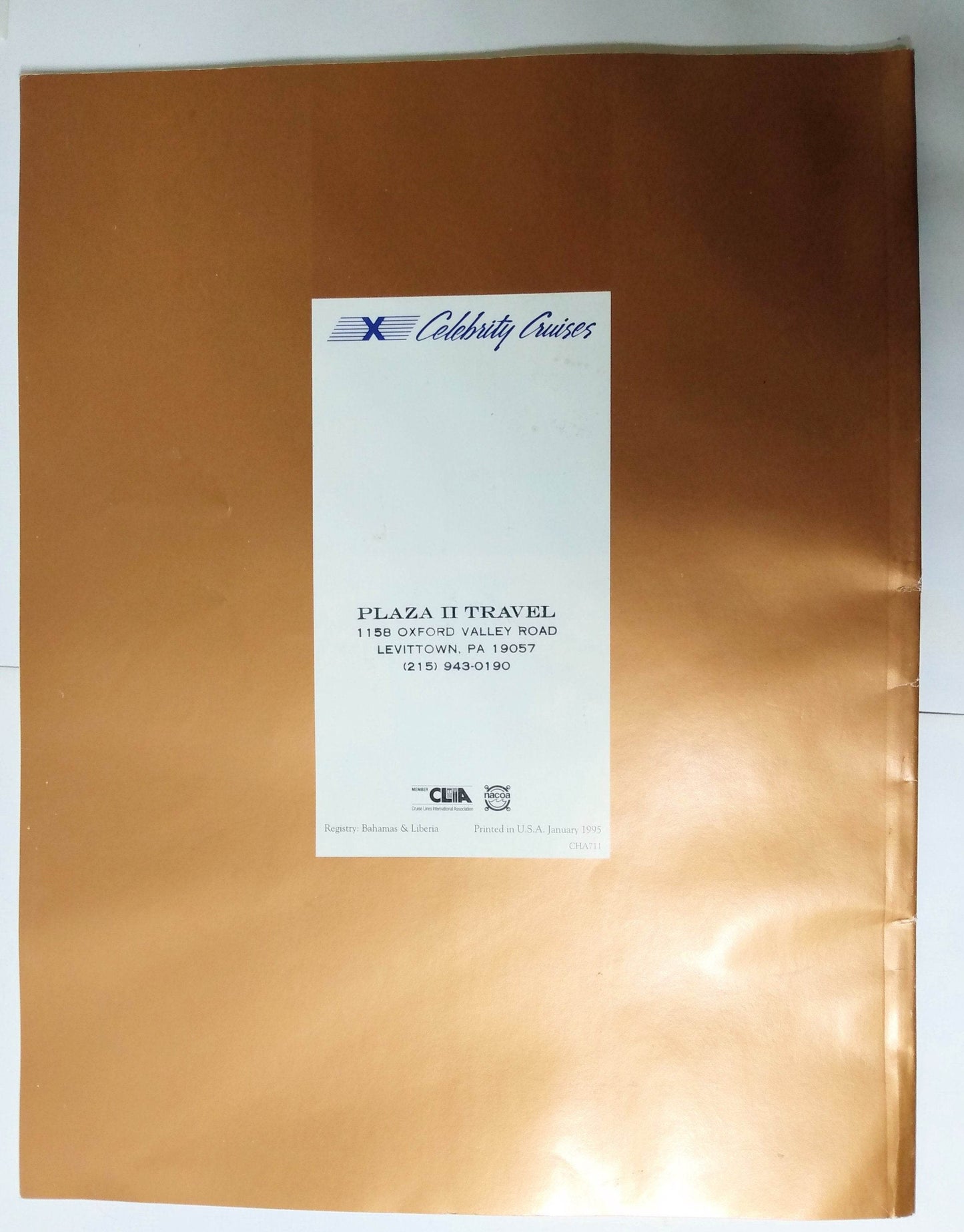 Celebrity Cruises Horizon Meridian Century 1995 Bermuda Brochure - TulipStuff