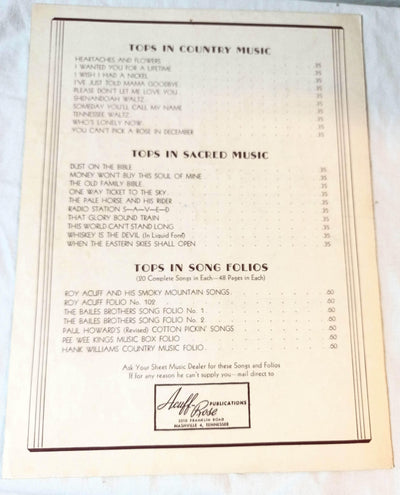 Chattanoogie Shoe Shine Boy Red Foley Jack Stapp Sheet Music 1950 - TulipStuff