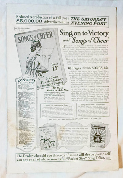 Chong He Come From Hong Kong Harold Weeks Sheet Music 1919 - TulipStuff