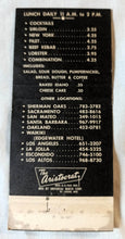 Load image into Gallery viewer, Chuck's Steak House Los Angeles Sherman Oaks Matchbook Cover 1960's - TulipStuff