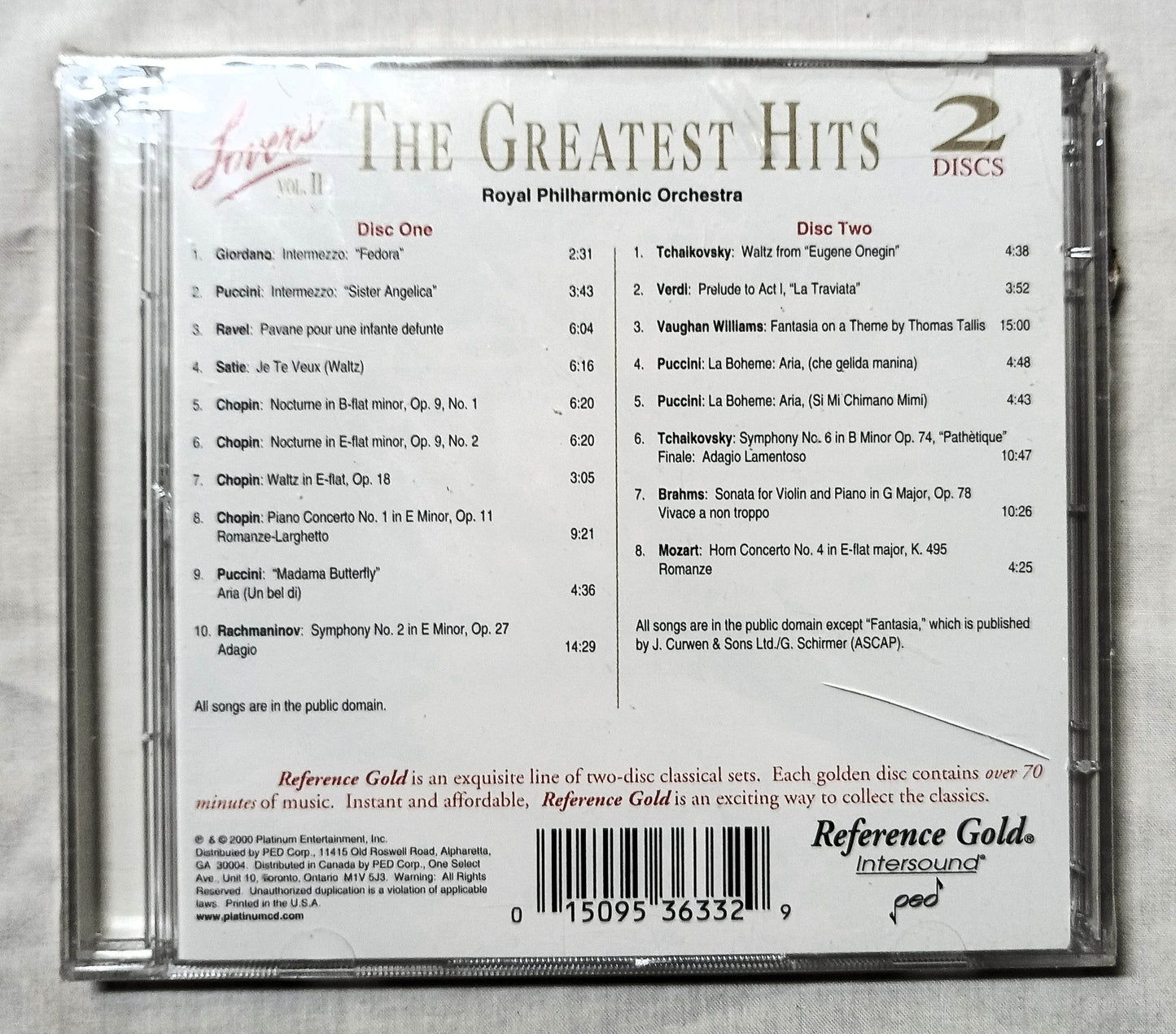 Classical Lover's Volume II The Greatest Hits Royal Philharmonic 2xCD - TulipStuff