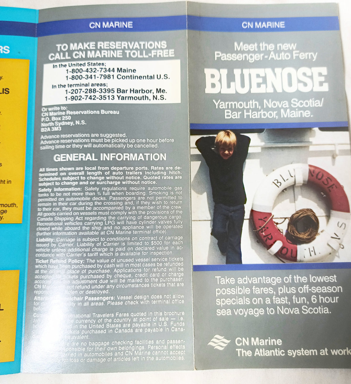 CN Marine New MV Bluenose Car Ferry 1983 Introductory Brochure - TulipStuff