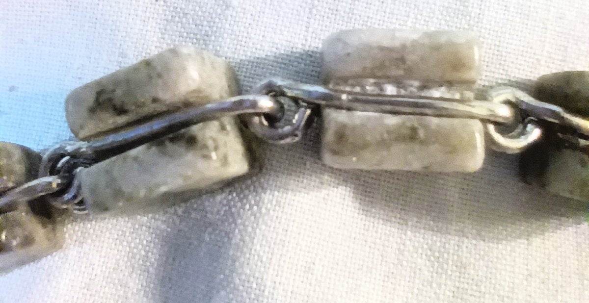 Connemara Marble 25” Rosary With Erin Crucifix Made In Ireland 1990's - TulipStuff