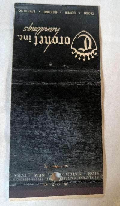 Coronet Handbags New York 30-Strike Matchbook Cover 1950's - TulipStuff