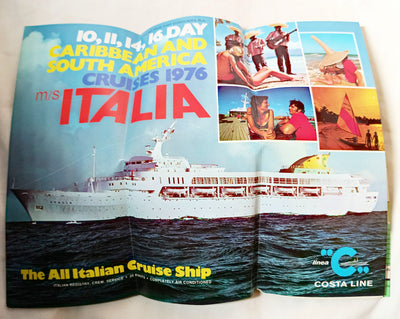 Costa Line ms Italia 1976 Caribbean South America Cruise Brochure - TulipStuff
