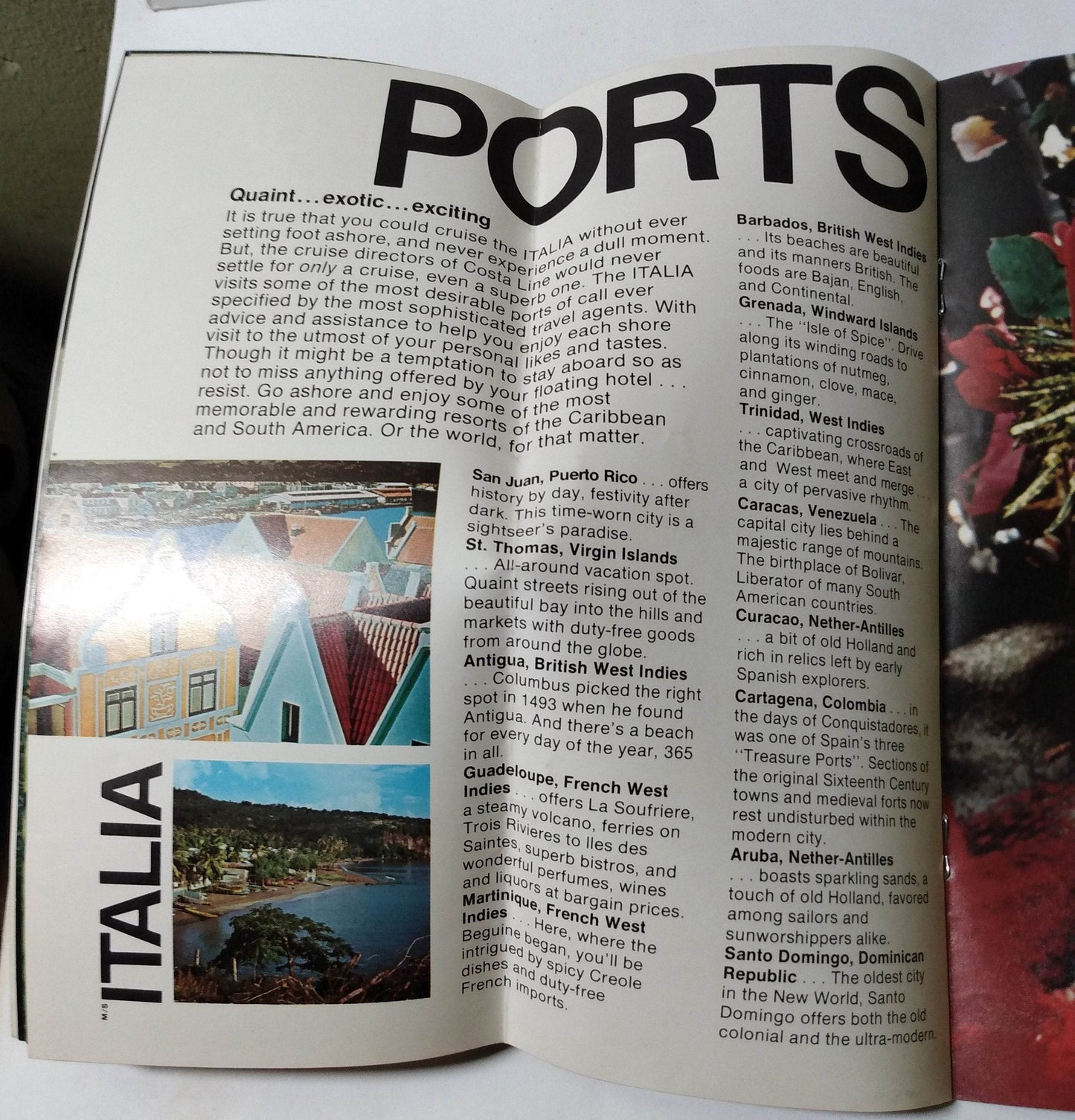Costa Line ms Italia 1974 Caribbean South America Cruise Brochure - TulipStuff
