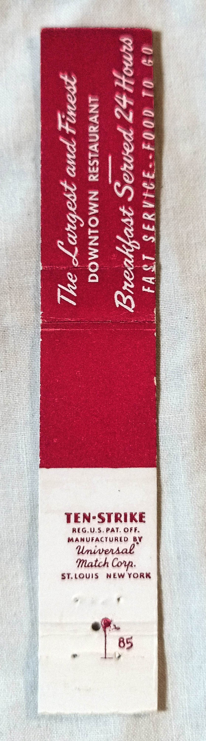 Kapnison's Court Cafe Albuquerque NM Matchbook Cover Early 1960's - TulipStuff