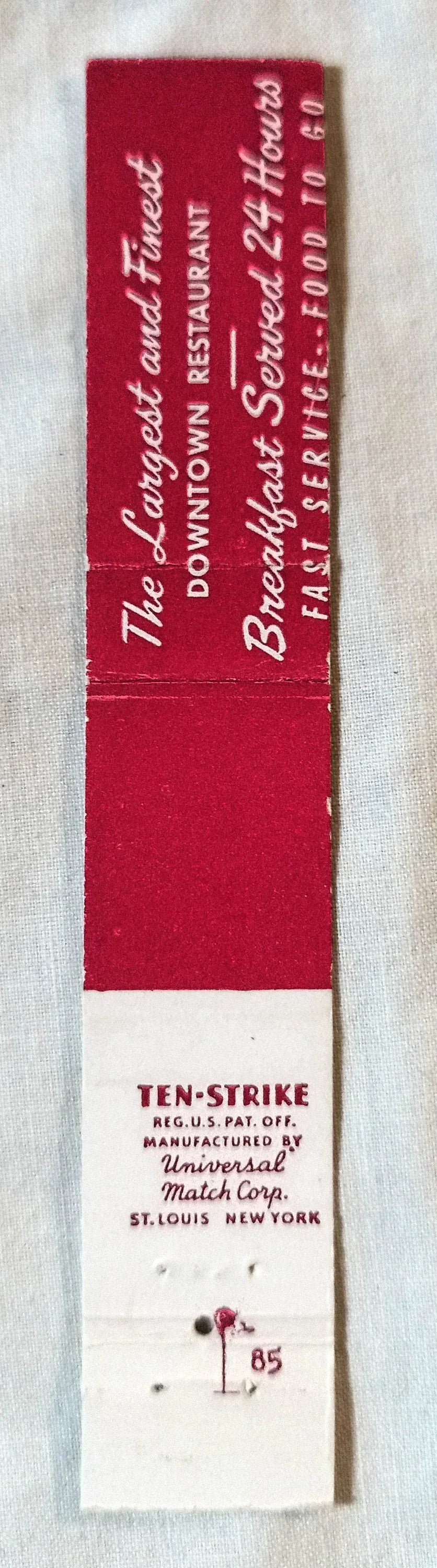 Kapnison's Court Cafe Albuquerque NM Matchbook Cover Early 1960's - TulipStuff
