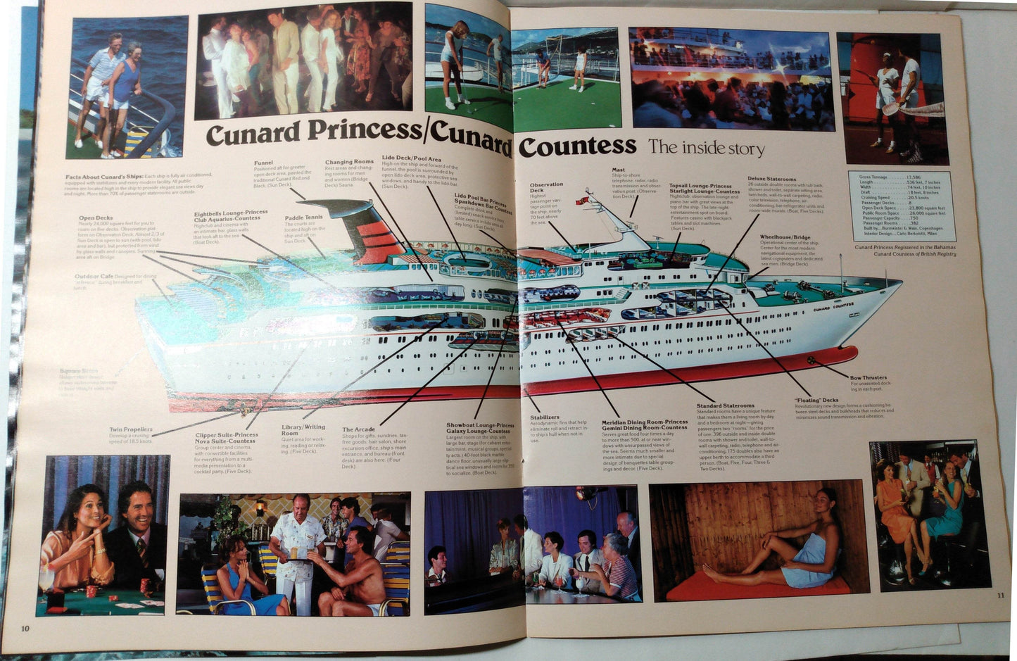 Cunard Countess / Cunard Princess 1983 Caribbean Fly/Cruise Brochure - TulipStuff