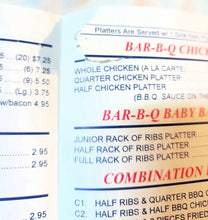 Load image into Gallery viewer, Dallas Jones Bar-B-Q Restaurant Take Out Menu 315 6th Ave NYC 2000 - TulipStuff