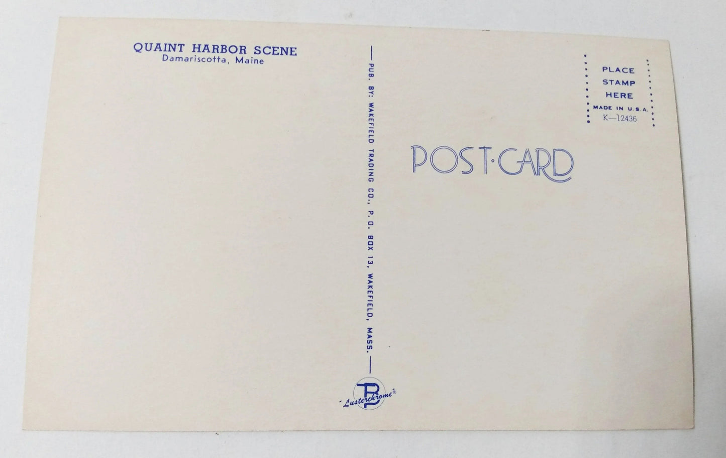 Damariscotta Maine Harbor Scene Boats 1960's Vintage Postcard - TulipStuff