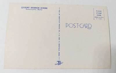 Damariscotta Maine Harbor Scene Boats 1960's Vintage Postcard - TulipStuff