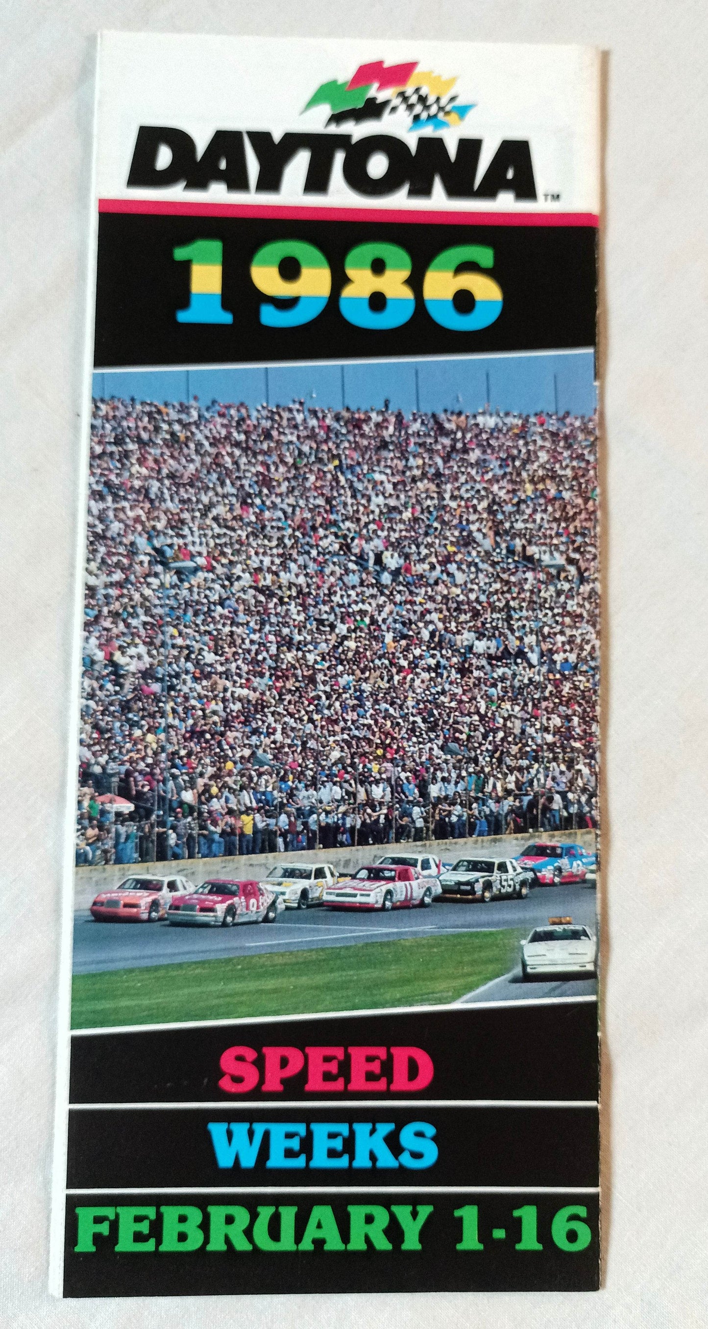 Daytona Speedway Speed Weeks February 1-16 1986 Brochure - TulipStuff