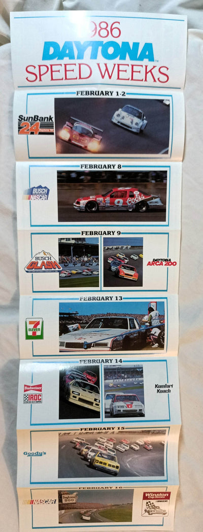 Daytona Speedway Speed Weeks February 1-16 1986 Brochure - TulipStuff