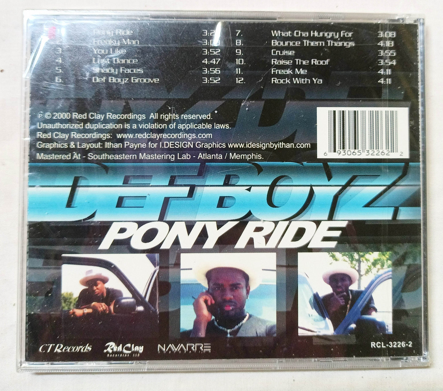Def Boyz Pony Ride Southern Hip Hop Album CD Red Clay 2000 - TulipStuff