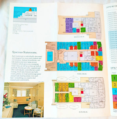Delta Line 1979-80 Pacific Coastal Cruises Brochure US Flag Cargoliners - TulipStuff