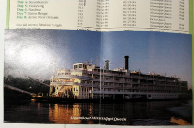 Delta Queen / Mississippi Queen Spring 1984 Steamboat River Cruises - TulipStuff