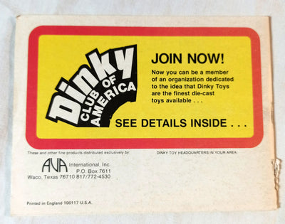 Dinky Toys No. 11 U.S.A. Catalog 1975 Die-cast Cars Trucks Models Meccano - TulipStuff