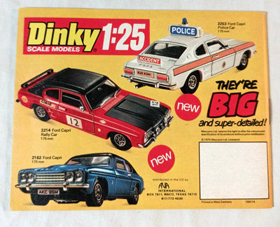 Dinky Toys No. 10 U.S.A. Diecast Toy Catalog 1974 Meccano - TulipStuff