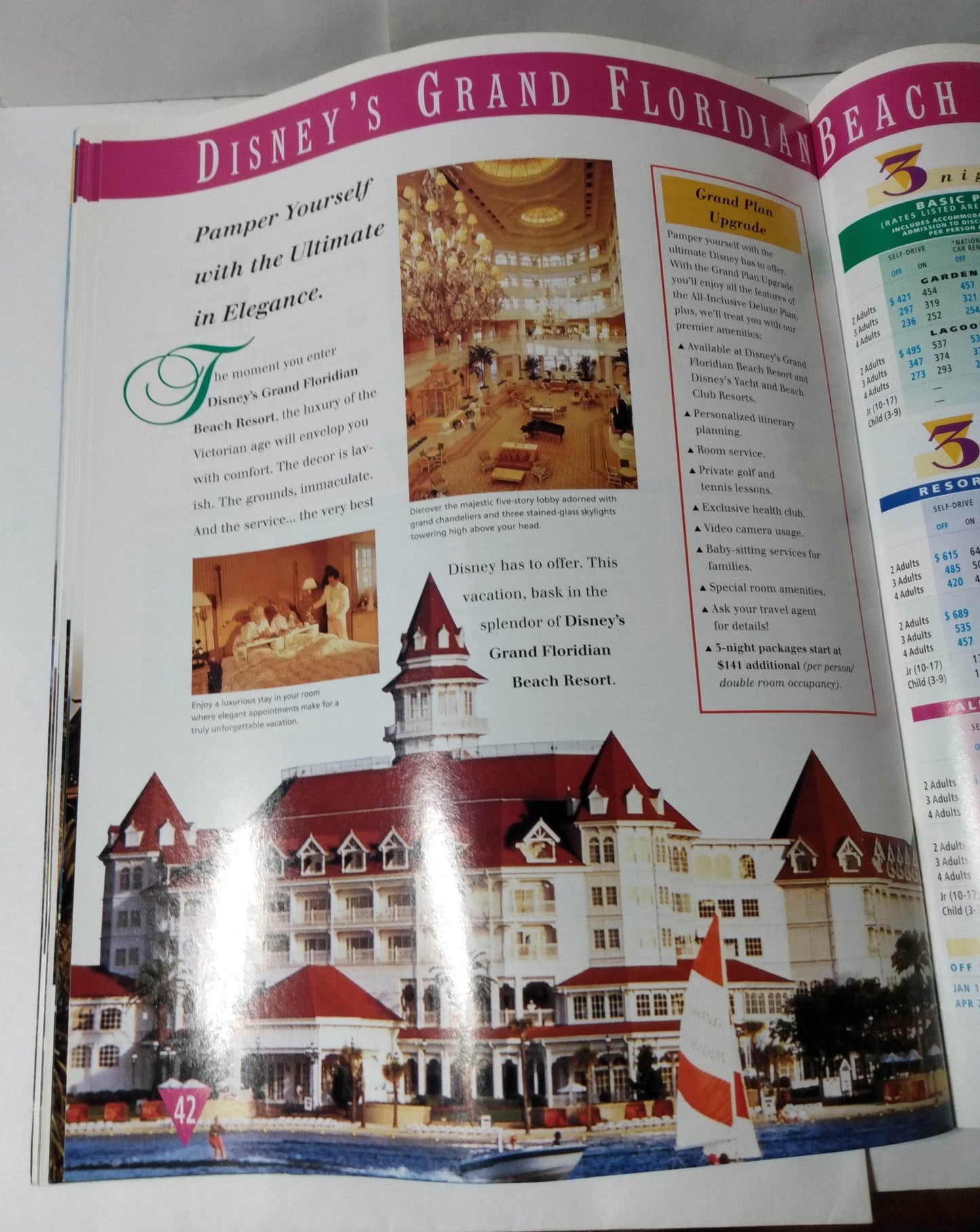 Walt Disney World Vacations 1995 Resorts Hotels Theme Parks Brochure - TulipStuff