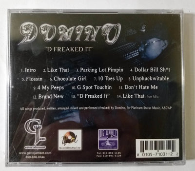 Domino D-Freaked It G-Funk Hip Hop Album CD Getto Jam 2001 - TulipStuff