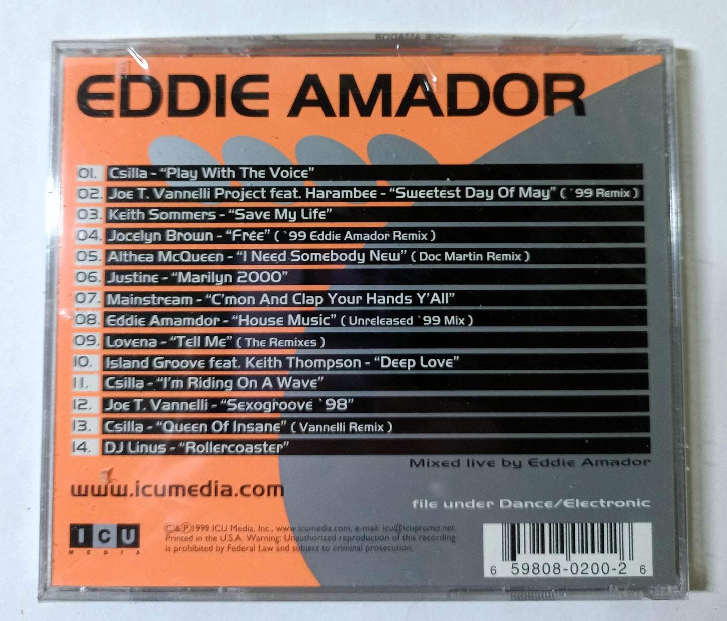 Eddie Amador International Club Union Session:Two House Album CD 1999 - TulipStuff
