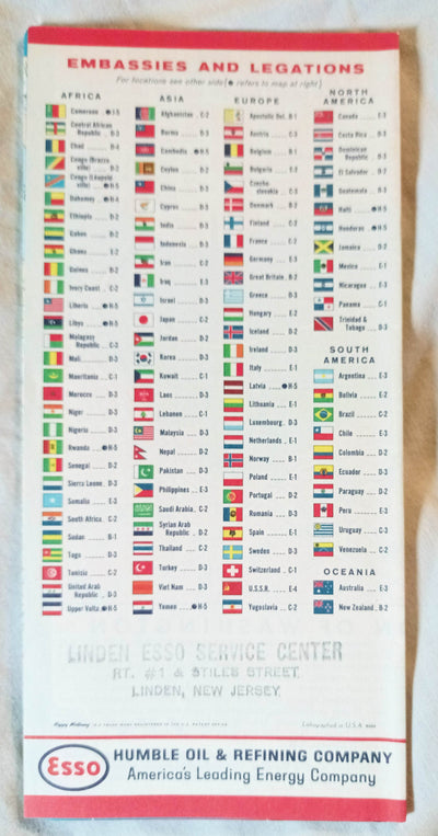 Esso Humble Oil Washington DC Map And Visitor Guide 1963 - TulipStuff