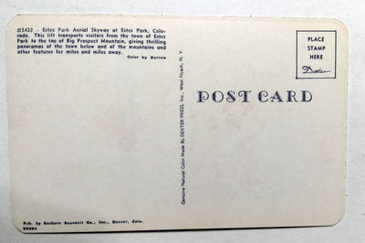 Estes Park Aerial Tramway Rocky Mountain Natl Park Colorado 1950's - TulipStuff