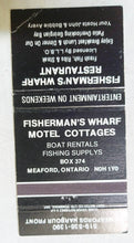 Load image into Gallery viewer, Fisherman's Wharf Motel Cottages Restaurant Meaford ON Matchbook 1970's - TulipStuff